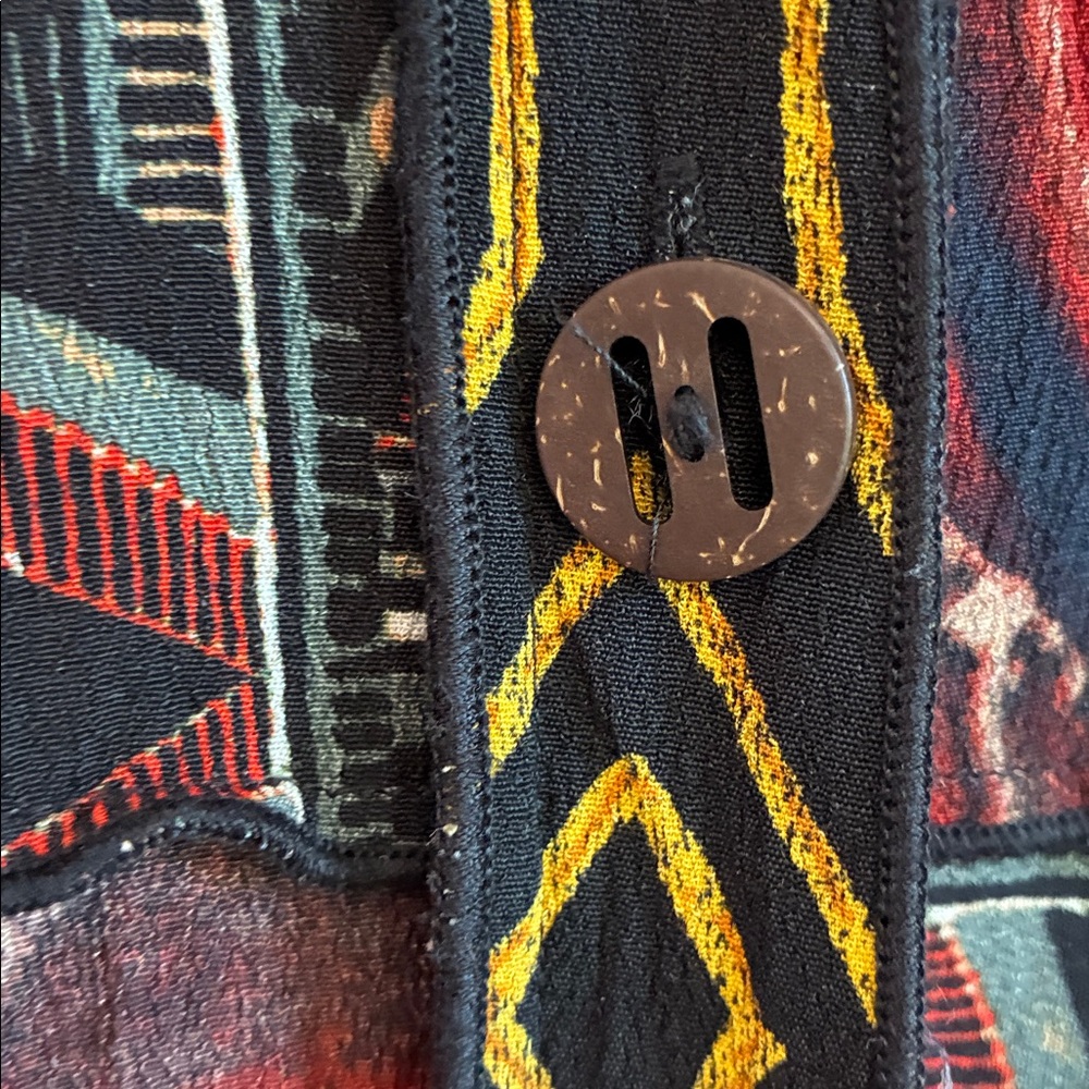 JOHN MARK Size Large Artsy Patchwork Exposed Seam… - image 5